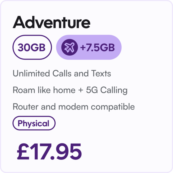 30GB Data Unlimited Calls and Texts