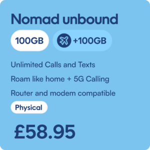 Roaming One Hundred GB Data Unlimited Calls and Texts Premium